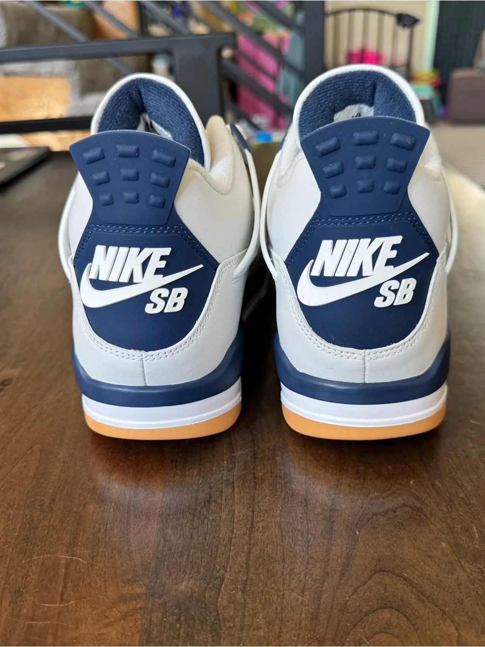 Nike Air Jordan 4 Men’s Sneakers - White / Navy / Gum